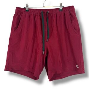NEW Dixxon Athletic Shorts Men's XL  Premium Apparel Drawstring Pockets Burgundy